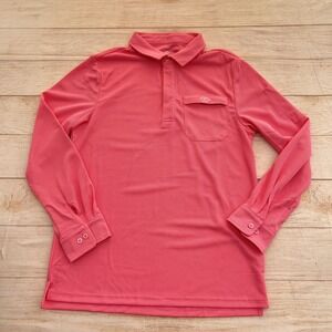 MoFiz Men Golf Polo Shirt Zipper Pocket Long Sleeve Shirt Hiking/Fishing M